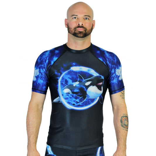 Masters of Jiu Jitsu Orca Men's Short Sleeve Rashguard Front