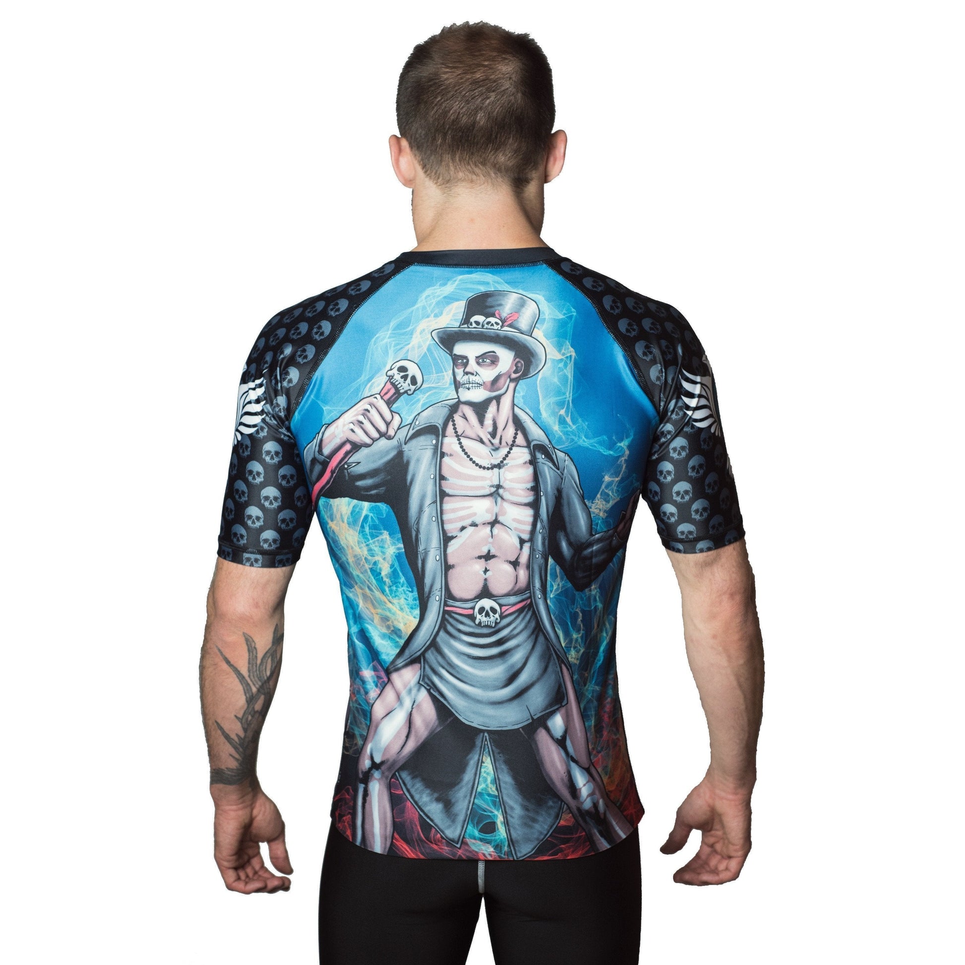 The Baron Men's Short Sleeve Rashguard Back