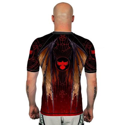 The Fallen Angel Men's Short Sleeve Rashguard Back