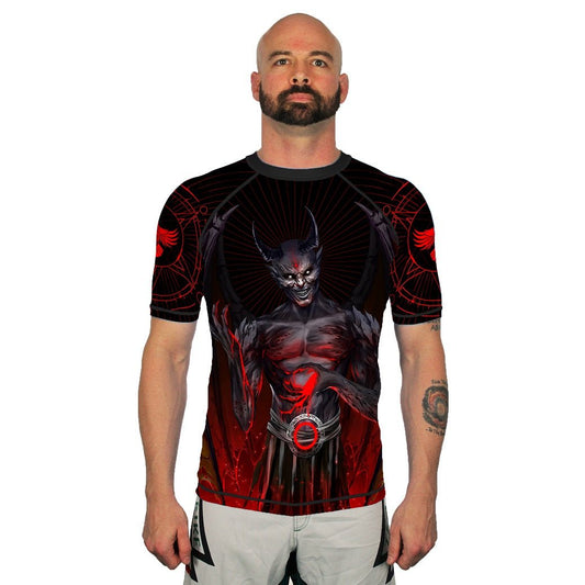 The Fallen Angel Men's Short Sleeve Rashguard Front