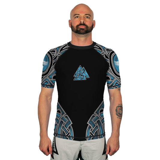 The Gods of Scandinavia Odin Men's Short Sleeve Rashguard Front