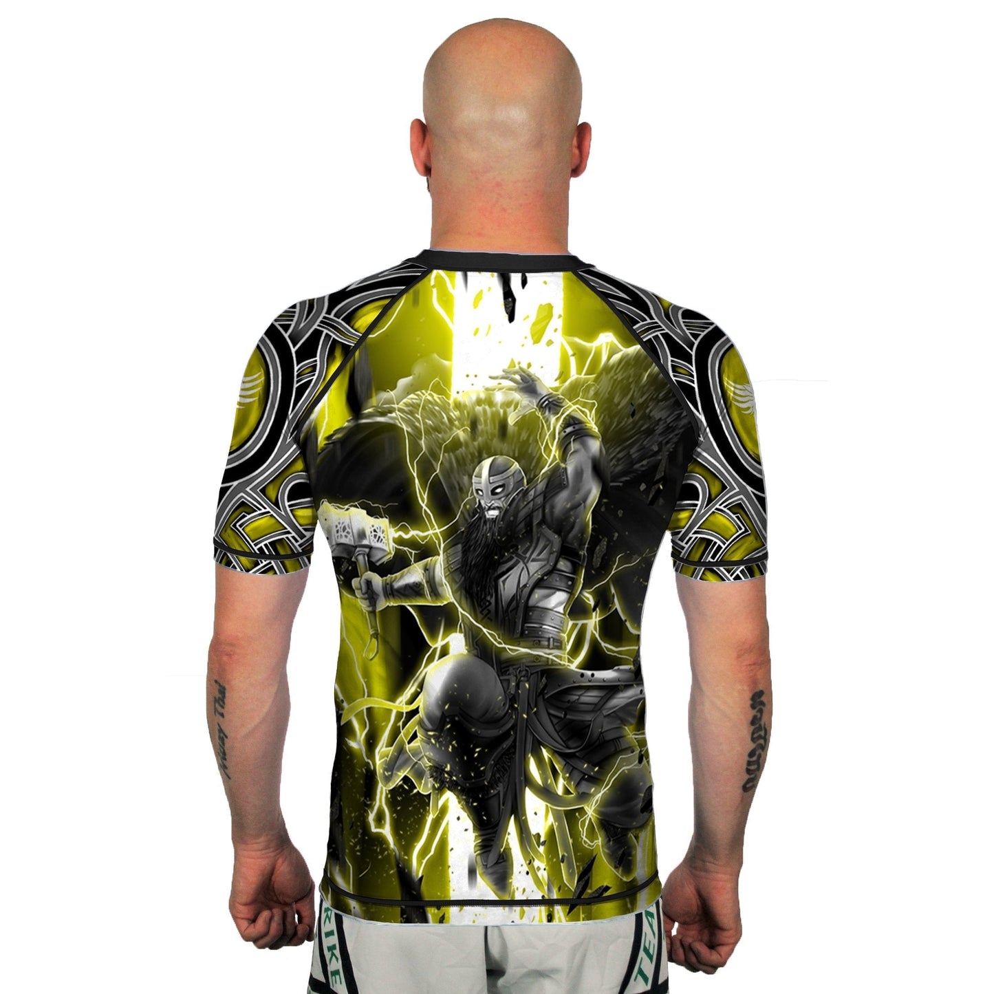 The Gods of Scandinavia Thor Men's Short Sleeve Rashguard Back
