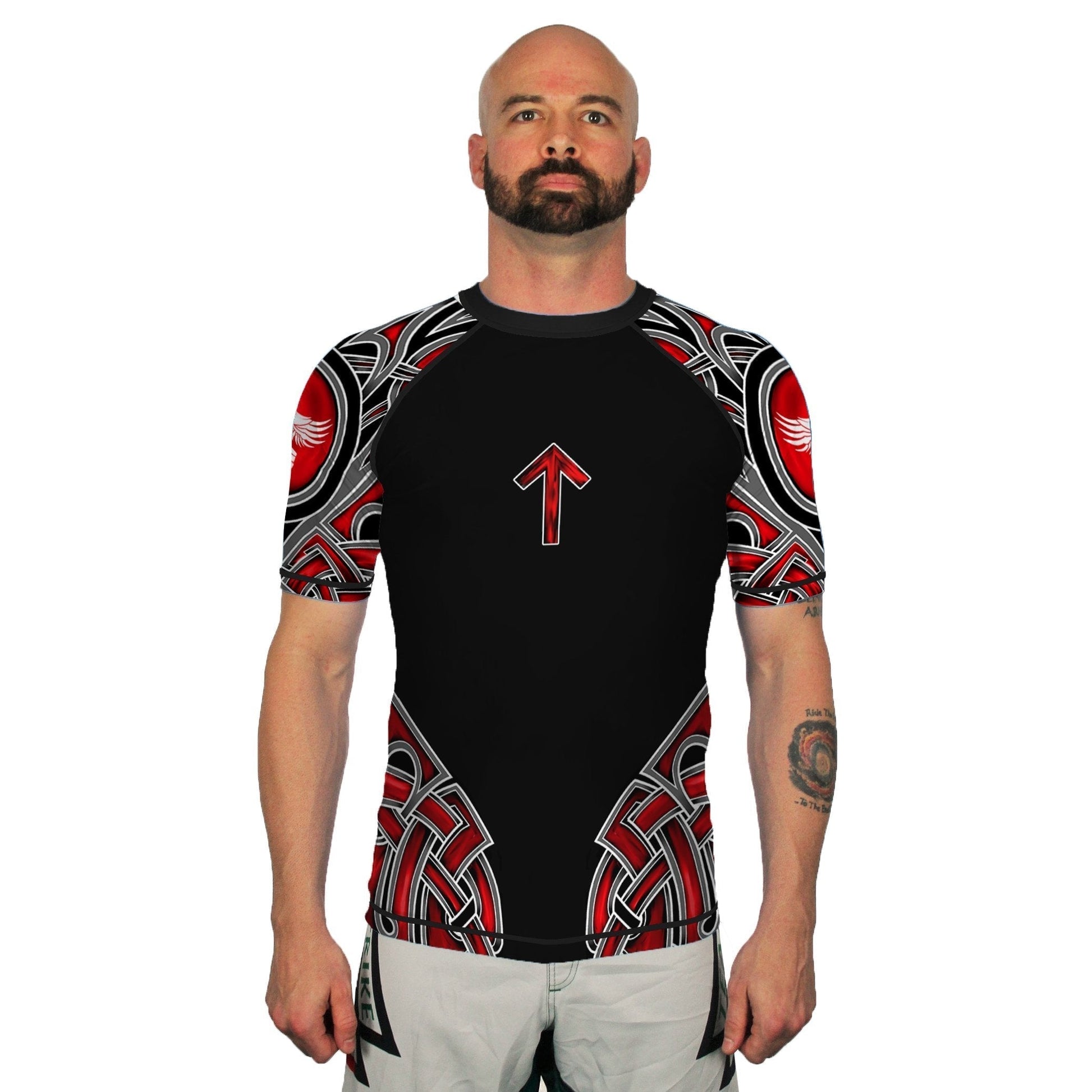 The Gods of Scandinavia Tyr Men's Short Sleeve Rashguard Front
