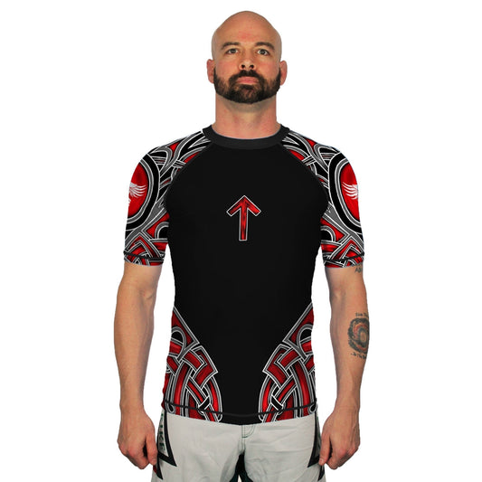 The Gods of Scandinavia Tyr Men's Short Sleeve Rashguard Front