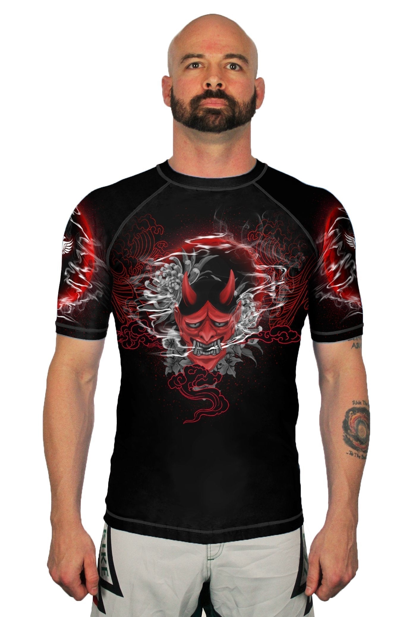The Illustrated Geisha 2.0 Men's Short Sleeve Rashguard Front