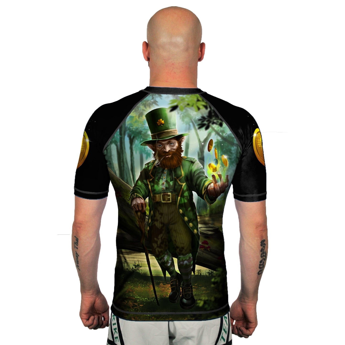 The Leprechaun Men's Short Sleeve Rashguard Back