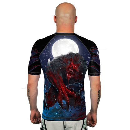 The Lycan Men's Short Sleeve Rashguard Back