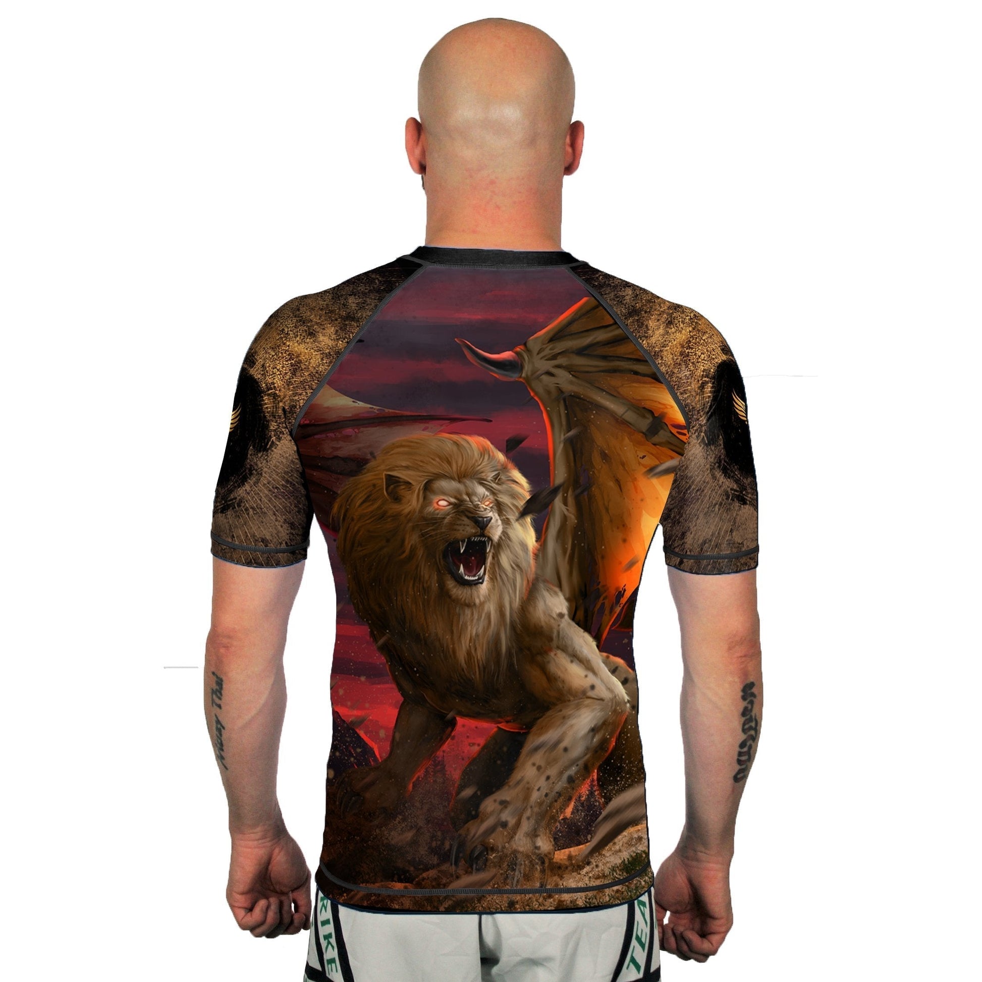 The Manticore Men's Short Sleeve Rashguard Back
