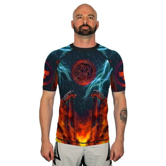 The Minotaur Men's Short Sleeve Rashguard Front