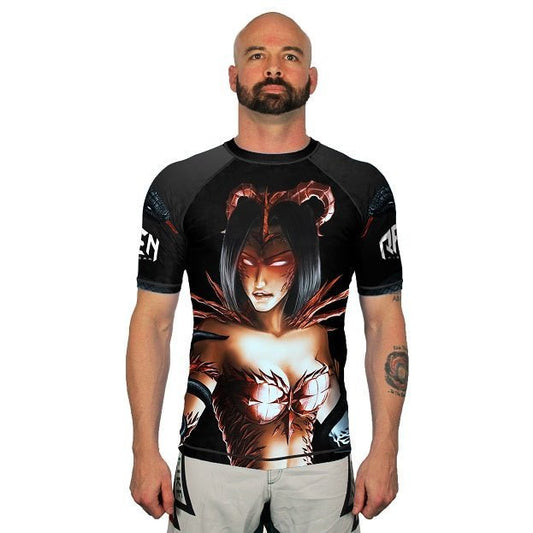 The Succubus Men's Short Sleeve Rashguard Front