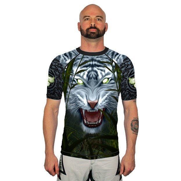 Water Tiger Men's Short Sleeve Rashguard Front